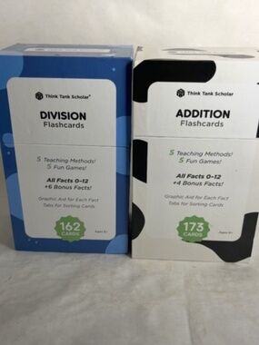 Think Tank Scholar Division and Addition Flash Cards 335 Total Cards